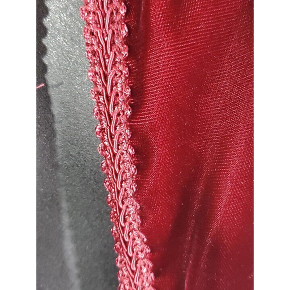 Vintage Warell Velvet 16 Open Front Burgundy Shoulder Pads Dressy Formal Jacket - Picture 6 of 9